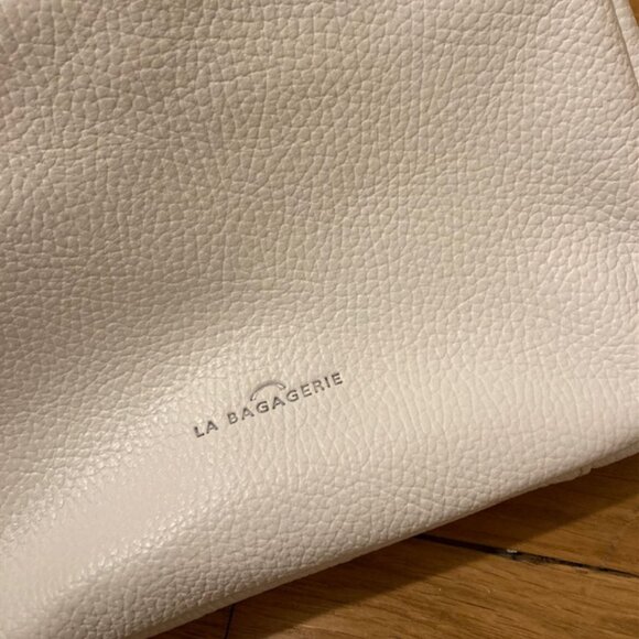 La Bagagerie Emmanuelle White Cowhide Leather Handbag - Picture 6 of 11